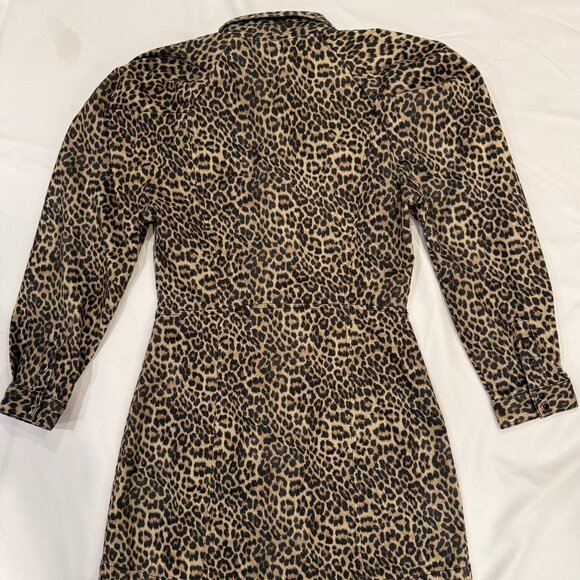 Joe's The Brody Animal Print Pleated Sleeve Dress Snap Buttons Size M - Picture 1 of 6